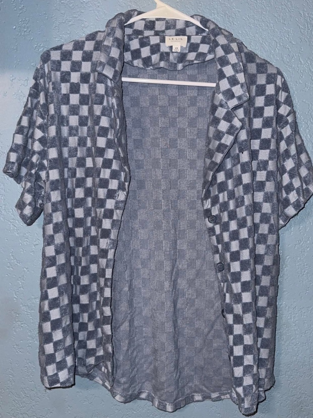 Le Lis Short Sleeve Checkerboard Button-Up Shirt